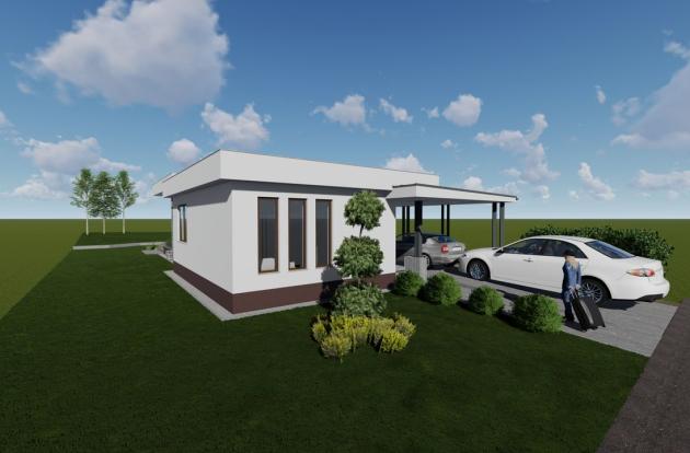  Egyszintes minimálstílus lapostető