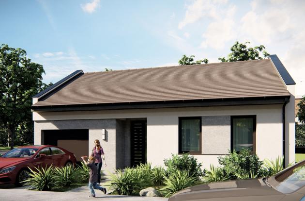 Helvécián eladó tégla építésű családiház projekt.